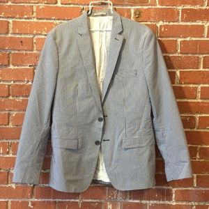 Zara Man checkered blue blazer (Size 42)